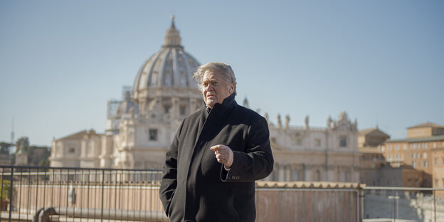 Steve Bannon in Rom Steve Bannon in Rom