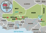 Karte der Sahelzone
