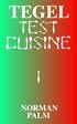 Ein Buchcover in rot und grün mit dem Titel "Tegel Test Cuisine"