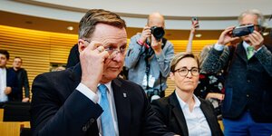Bodo Ramelow und Susanne Hennig-Wellsow im Thüringer Landtag