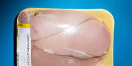 In Plastik verpacktes Hähnchenfleisch