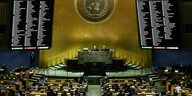 Blick in den Saal des Hauptquartier der Vereinten Nationen