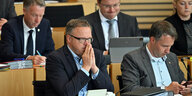 CDU-Politiker Mario Voigt im Landtag von Thüringen.