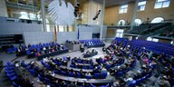 Sitzungssaal des Bundestages.