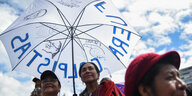 Demonstranten für Demokratie in Guatemala