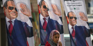 Plakat vom Staatschef al-Sisi