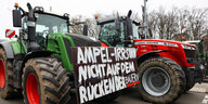 Landwirte protestieren mit Traktoren in Berlin