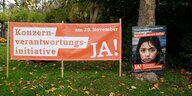Plakate der Kampagne zur Konzernverantwortungsinitiative in der SChweiz