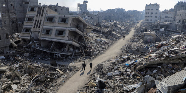 Zerstörte Häuser im Gazastreifen.