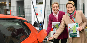 CDU-Verkehrssenatorin Manja Schreiner und SPD-Wirtschaftssenatorin Franziska Giffey