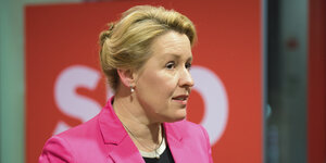 Das Bild zeigt Berlins Wirtschaftssenatorin Franziska Giffey (SPD)