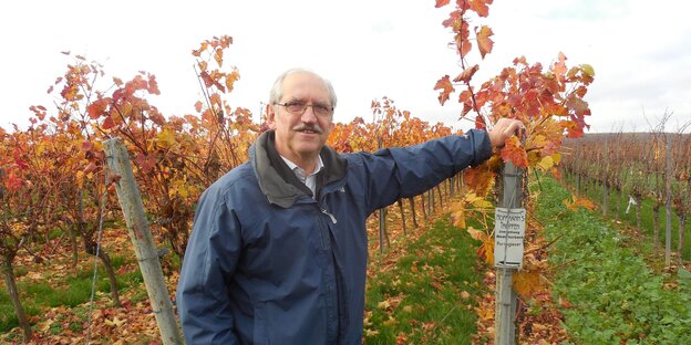 Exbürgermeister Walter Hoffmann zeigt irgendwohin Exbürgermeister Walter Hoffmann zeigt irgendwohin