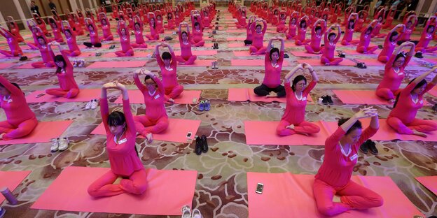 Yogatreibende in China Yogatreibende in China