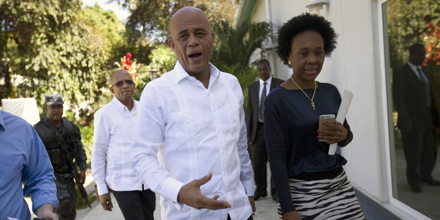 Noch ist Michel Martelly Präsident Haitis Noch ist Michel Martelly Präsident Haitis