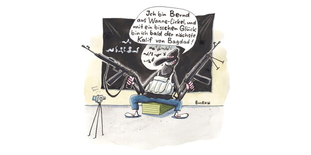 Ein Mann liest in einem Café die aktuelle Ausgabe von Charlie Hebdo Ein Mann liest in einem Café die aktuelle Ausgabe von Charlie Hebdo