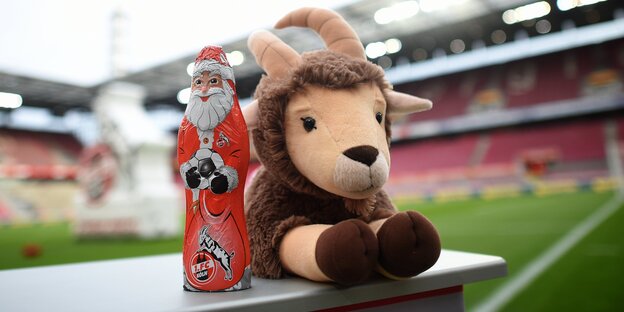 Ein Stoffmaskottchen des 1. FC Köln Ein Stoffmaskottchen des 1. FC Köln